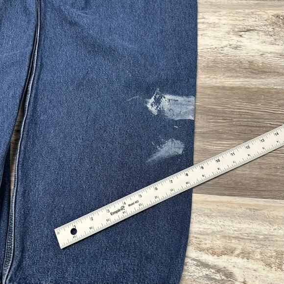 Carhartt Dark Wash Blue Mens 40x31 Loose Fit Carpenter Utility‎ Denim Work Jeans - Picture 4 of 13